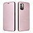 Custodia Portafoglio In Pelle Cover con Supporto L02Z per Nokia G11 Oro Rosa