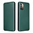 Custodia Portafoglio In Pelle Cover con Supporto L02Z per Nokia G11 Verde