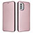 Custodia Portafoglio In Pelle Cover con Supporto L02Z per Nokia G60 5G Oro Rosa