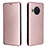 Custodia Portafoglio In Pelle Cover con Supporto L02Z per Nokia X10 Oro Rosa