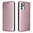 Custodia Portafoglio In Pelle Cover con Supporto L02Z per Oppo Reno6 Z 5G Oro Rosa