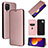 Custodia Portafoglio In Pelle Cover con Supporto L02Z per Samsung Galaxy A12 5G Oro Rosa