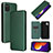 Custodia Portafoglio In Pelle Cover con Supporto L02Z per Samsung Galaxy A12 Nacho Verde