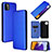 Custodia Portafoglio In Pelle Cover con Supporto L02Z per Samsung Galaxy A22s 5G Blu