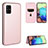 Custodia Portafoglio In Pelle Cover con Supporto L02Z per Samsung Galaxy A51 5G Oro Rosa