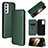 Custodia Portafoglio In Pelle Cover con Supporto L02Z per Samsung Galaxy A55 5G Verde