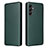 Custodia Portafoglio In Pelle Cover con Supporto L02Z per Samsung Galaxy Jump3 5G Verde