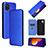 Custodia Portafoglio In Pelle Cover con Supporto L02Z per Samsung Galaxy M12 Blu