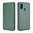 Custodia Portafoglio In Pelle Cover con Supporto L02Z per Samsung Galaxy M21 Verde