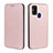 Custodia Portafoglio In Pelle Cover con Supporto L02Z per Samsung Galaxy M31 Prime Edition Oro Rosa