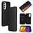 Custodia Portafoglio In Pelle Cover con Supporto L02Z per Samsung Galaxy Quantum2 5G Nero