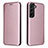 Custodia Portafoglio In Pelle Cover con Supporto L02Z per Samsung Galaxy S21 5G Oro Rosa