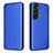 Custodia Portafoglio In Pelle Cover con Supporto L02Z per Samsung Galaxy S21 FE 5G Blu