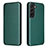 Custodia Portafoglio In Pelle Cover con Supporto L02Z per Samsung Galaxy S22 5G Verde