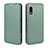 Custodia Portafoglio In Pelle Cover con Supporto L02Z per Samsung Galaxy XCover Pro Verde