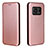 Custodia Portafoglio In Pelle Cover con Supporto L02Z per Sharp Aquos R6 Oro Rosa