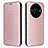 Custodia Portafoglio In Pelle Cover con Supporto L02Z per Sharp Aquos R8 Pro Oro Rosa