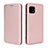 Custodia Portafoglio In Pelle Cover con Supporto L02Z per Sharp Aquos Sense4 Basic Oro Rosa