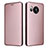 Custodia Portafoglio In Pelle Cover con Supporto L02Z per Sharp Aquos Sense7 Oro Rosa