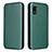 Custodia Portafoglio In Pelle Cover con Supporto L02Z per Sharp Aquos wish Verde