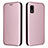 Custodia Portafoglio In Pelle Cover con Supporto L02Z per Sharp Aquos wish2 Oro Rosa