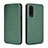 Custodia Portafoglio In Pelle Cover con Supporto L02Z per Sharp Aquos Zero5G basic Verde