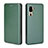 Custodia Portafoglio In Pelle Cover con Supporto L02Z per Sharp Simple Sumaho 5 Verde