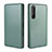 Custodia Portafoglio In Pelle Cover con Supporto L02Z per Sony Xperia 1 II Verde