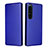 Custodia Portafoglio In Pelle Cover con Supporto L02Z per Sony Xperia 1 IV Blu