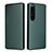 Custodia Portafoglio In Pelle Cover con Supporto L02Z per Sony Xperia 1 IV SO-51C Verde