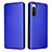 Custodia Portafoglio In Pelle Cover con Supporto L02Z per Sony Xperia 10 IV Blu