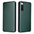 Custodia Portafoglio In Pelle Cover con Supporto L02Z per Sony Xperia 10 IV Verde
