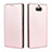 Custodia Portafoglio In Pelle Cover con Supporto L02Z per Sony Xperia 10 Oro Rosa