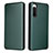 Custodia Portafoglio In Pelle Cover con Supporto L02Z per Sony Xperia 10 V Verde