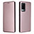 Custodia Portafoglio In Pelle Cover con Supporto L02Z per Vivo X60 Pro 5G Oro Rosa