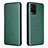 Custodia Portafoglio In Pelle Cover con Supporto L02Z per Vivo Y21s Verde