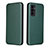 Custodia Portafoglio In Pelle Cover con Supporto L02Z per Vivo Y75 4G Verde