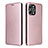 Custodia Portafoglio In Pelle Cover con Supporto L02Z per Xiaomi Redmi 12 4G Oro Rosa