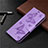 Custodia Portafoglio In Pelle Cover con Supporto L03 per Huawei Honor 9C Viola