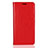 Custodia Portafoglio In Pelle Cover con Supporto L03 per Huawei Y9 (2018) Rosso