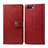Custodia Portafoglio In Pelle Cover con Supporto L03 per Oppo AX5 Rosso