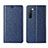 Custodia Portafoglio In Pelle Cover con Supporto L03 per Oppo Find X2 Lite Blu