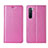 Custodia Portafoglio In Pelle Cover con Supporto L03 per Oppo Find X2 Lite Rosa