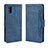 Custodia Portafoglio In Pelle Cover con Supporto L03 per Samsung Galaxy M21 Blu