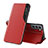 Custodia Portafoglio In Pelle Cover con Supporto L03 per Samsung Galaxy S21 Plus 5G Rosso