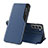 Custodia Portafoglio In Pelle Cover con Supporto L03 per Samsung Galaxy S24 5G Blu