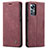 Custodia Portafoglio In Pelle Cover con Supporto L03 per Xiaomi Mi 12X 5G Rosso Rosa