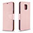 Custodia Portafoglio In Pelle Cover con Supporto L03 per Xiaomi Poco M2 Pro Oro Rosa