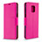 Custodia Portafoglio In Pelle Cover con Supporto L03 per Xiaomi Poco M2 Pro Rosa Caldo