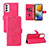 Custodia Portafoglio In Pelle Cover con Supporto L03Z per Samsung Galaxy F23 5G Rosa Caldo